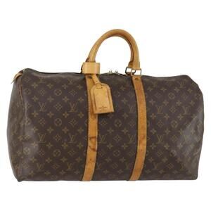LOUIS VUITTON Monogram Keepall 50 Boston Bag M41426 LV Auth 157303